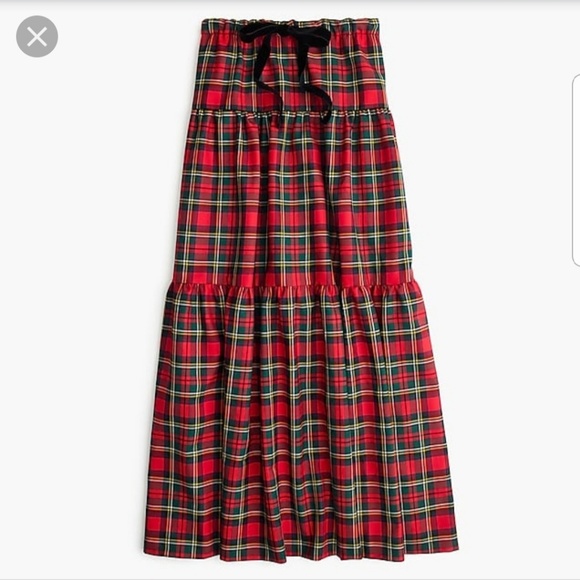 J. Crew Dresses & Skirts - ISO 
J. Crew tiered maxi skirt in tartan plaid